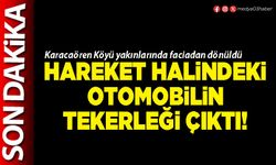Hareket halindeki otomobilin tekerleği çıktı!