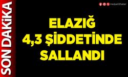 Elazığ 4,3 şiddetinde sallandı