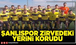 Şanlıspor zirvedeki yerini korudu