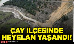 Çay ilçesinde heyelan yaşandı!