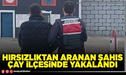 Hırsızlıktan aranan şahıs Çay ilçesinde yakalandı
