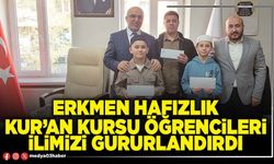 Erkmen Hafızlık Kur’an Kursu öğrencileri ilimizi gururlandırdı
