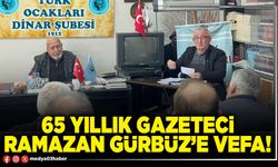 65 yıllık gazeteci Ramazan Gürbüz’e vefa!