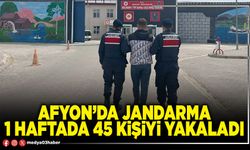 Afyon’da Jandarma 1 haftada 45 kişiyi yakaladı
