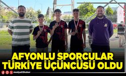 Afyonlu sporcular Türkiye üçüncüsü oldu