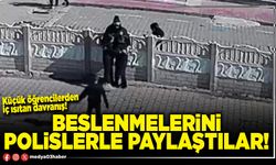 Beslenmelerini polislerle paylaştılar!