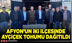 Afyon’un iki ilçesinde ayçiçek tohumu dağıtıldı