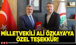 Milletvekili Ali Özkaya’ya özel teşekkür!