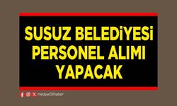 Susuz Belediyesi personel alımı yapacak