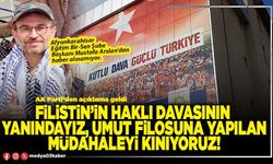 Filistin’in haklı davasının yanındayız, umut filosuna yapılan müdahaleyi kınıyoruz!