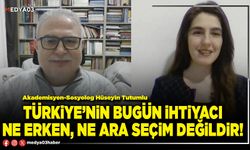 Türkiye’nin bugün ihtiyacı ne erken, ne ara seçim değildir!