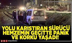 Yolu karıştıran sürücü hemzemin geçitte panik ve korku yaşadı!