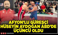 Afyon’lu güreşçi Hüseyin Aydoğan ABD’de üçüncü oldu