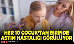 Her 10 çocuk’tan birinde astım hastalığı görülüyor