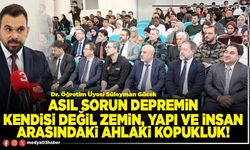 Asıl sorun depremin kendisi değil zemin, yapı ve insan arasındaki ahlaki kopukluk!