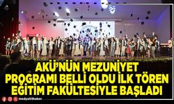 AKÜ’nün mezuniyet programı belli oldu ilk tören Eğitim Fakültesiyle başladı