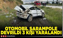 Otomobil şarampole devrildi 3 kişi yaralandı