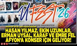 Hasan Yılmaz, Ekin Uzunlar, Erman Uysal, Karaf ve Emre Fel Afyon’a konser için geliyor!