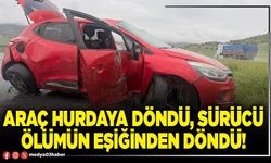 Araç hurdaya döndü, sürücü ölümün eşiğinden döndü!