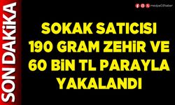 Sokak satıcısı 190 gram zehir ve 60 Bin TL parayla yakalandı