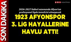 1923 Afyonspor 3. lig hayallerine havlu attı!