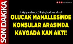Olucak Mahallesinde komşular arasında kavgada kan aktı!