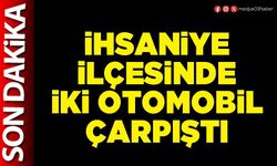 İhsaniye İlçesinde iki otomobil çarpıştı