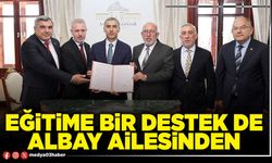 Eğitime bir destek de Albay ailesinden
