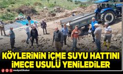 Köylerinin içme suyu hattını imece usulü yenilediler