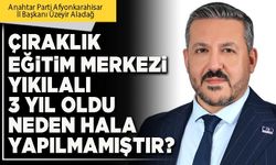 Çıraklık Eğitim Merkezi yıkılalı 3 yıl oldu neden hala yapılmamıştır?