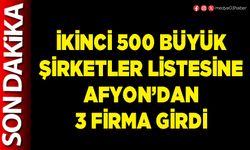 İkinci 500 büyük şirketler listesine Afyon’dan 3 firma girdi