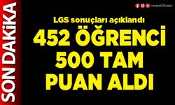 452 öğrenci 500 tam puan aldı