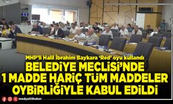 Belediye Meclisi’nde 1 madde hariç tüm maddeler oybirliğiyle kabul edildi