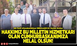Hakkımız bu milletin hizmetkarı olan Cumhurbaşkanımıza helal olsun!