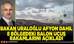 Bakan Uraloğlu Afyon dahil 8 bölgedeki balon uçuş rakamlarını açıkladı