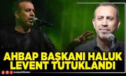 Ahbap Başkanı Haluk Levent tutuklandı