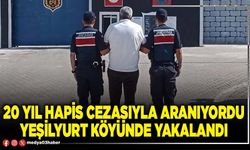 20 yıl hapis cezasıyla aranıyordu Yeşilyurt köyünde yakalandı