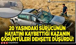 20 yaşındaki sürücünün hayatını kaybettiği kazanın görüntüleri dehşete düşürdü!