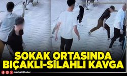 Sokak ortasında bıçaklı-silahlı kavga