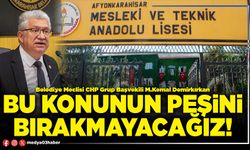 Bu konunun peşini bırakmayacağız!