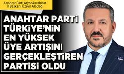 Anahtar Parti Türkiye’nin en yüksek üye artişini gerçekleştiren partisi oldu