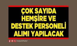 Çok sayıda hemşire ve destek personeli alımı yapılacak