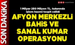 Afyon merkezli bahis ve sanal kumar operasyonu