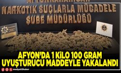 Afyon’da 1 Kilo 100 Gram uyuşturucu maddeyle yakalandı