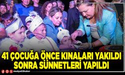 41 çocuğa önce kınaları yakıldı sonra sünnetleri yapıldı