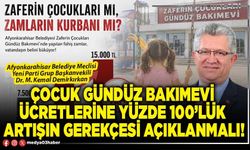 Çocuk Gündüz Bakımevi ücretlerine yüzde 100’lük artışın gerekçesi açıklanmalı!