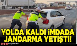Yolda kaldı imdada jandarma yetişti!
