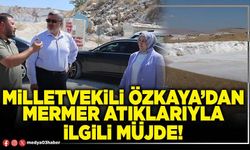 Milletvekili Özkaya’dan mermer atıklarıyla ilgili müjde!