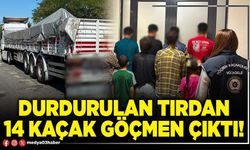 Durdurulan tırdan 14 kaçak göçmen çıktı!