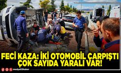Feci kaza: İki otomobil çarpıştı çok sayıda yaralı var!